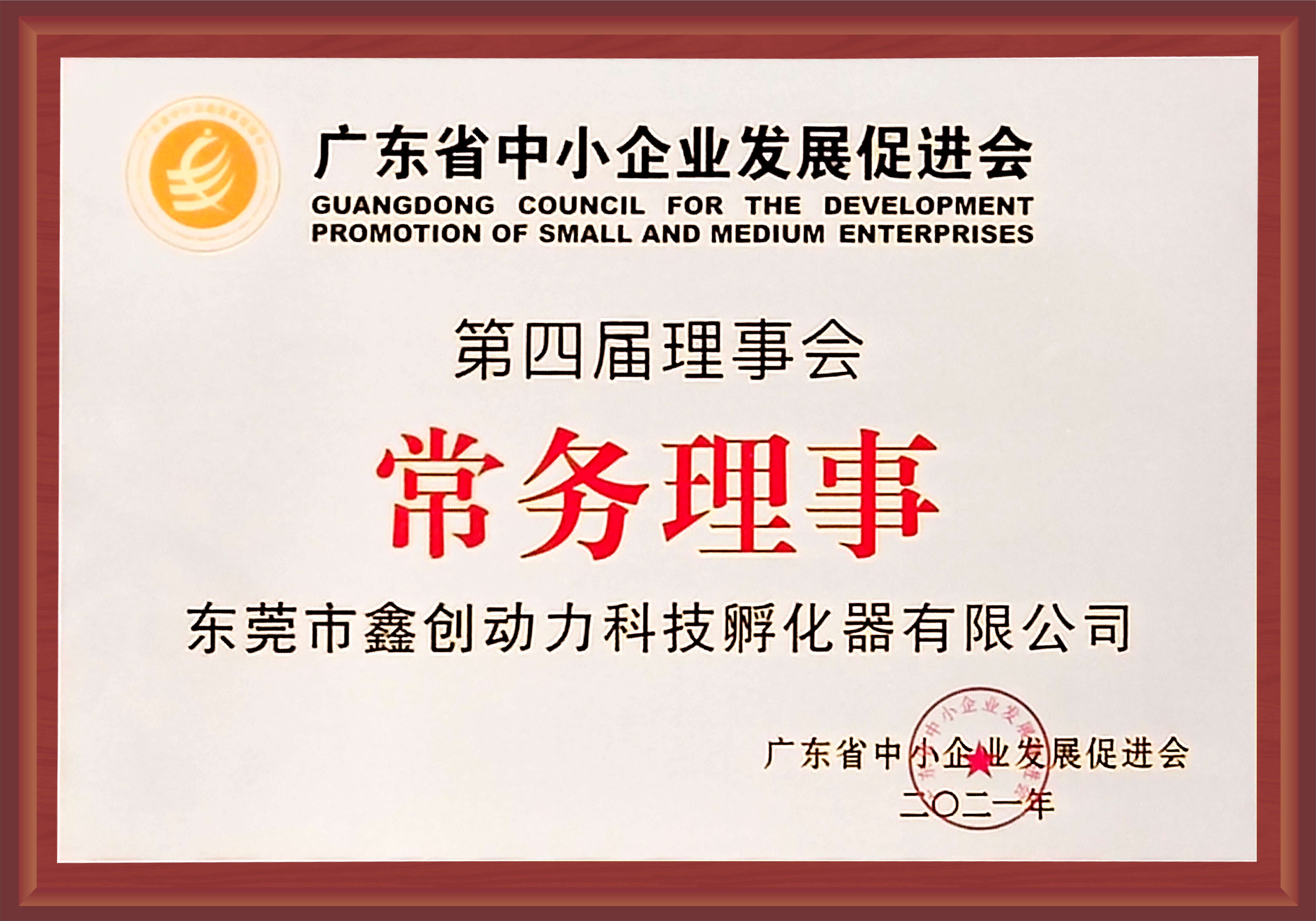 廣東省中小企業(yè)發(fā)展促進(jìn)會(huì)常務(wù)理事