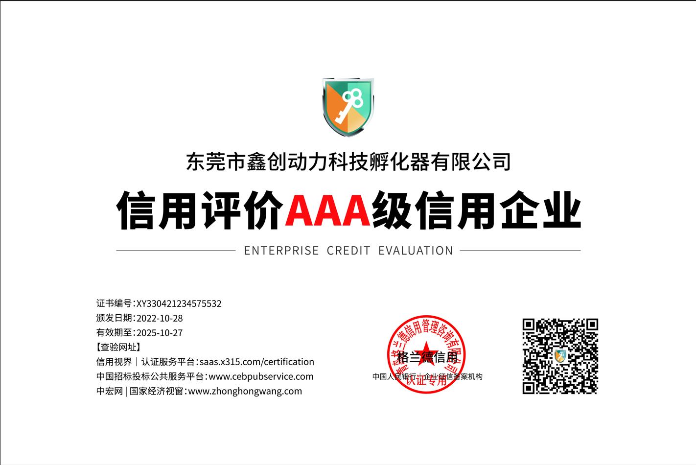 AAA級信用企業(yè)